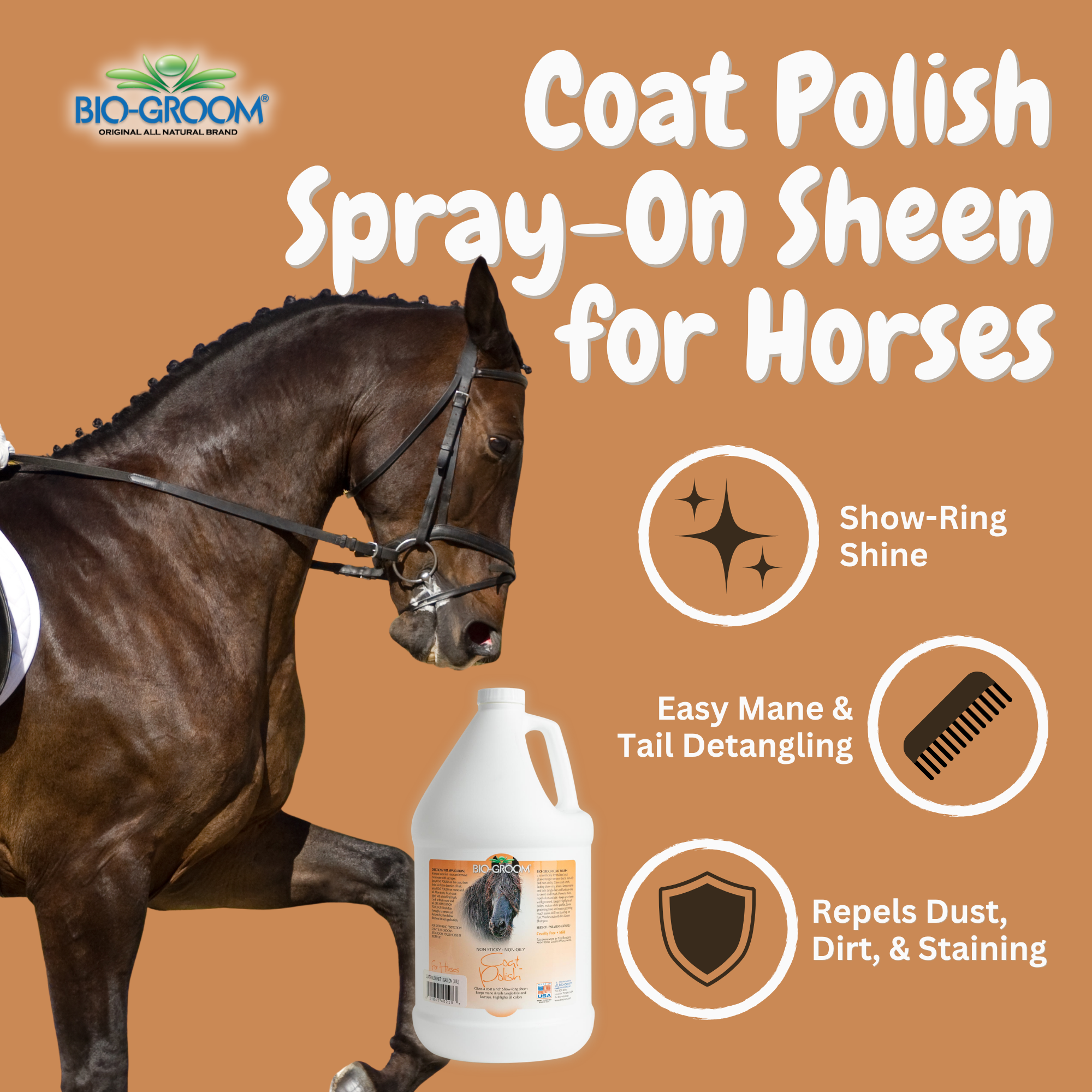 Coat Polish™ Spray-On Sheen for Horses - Image 2